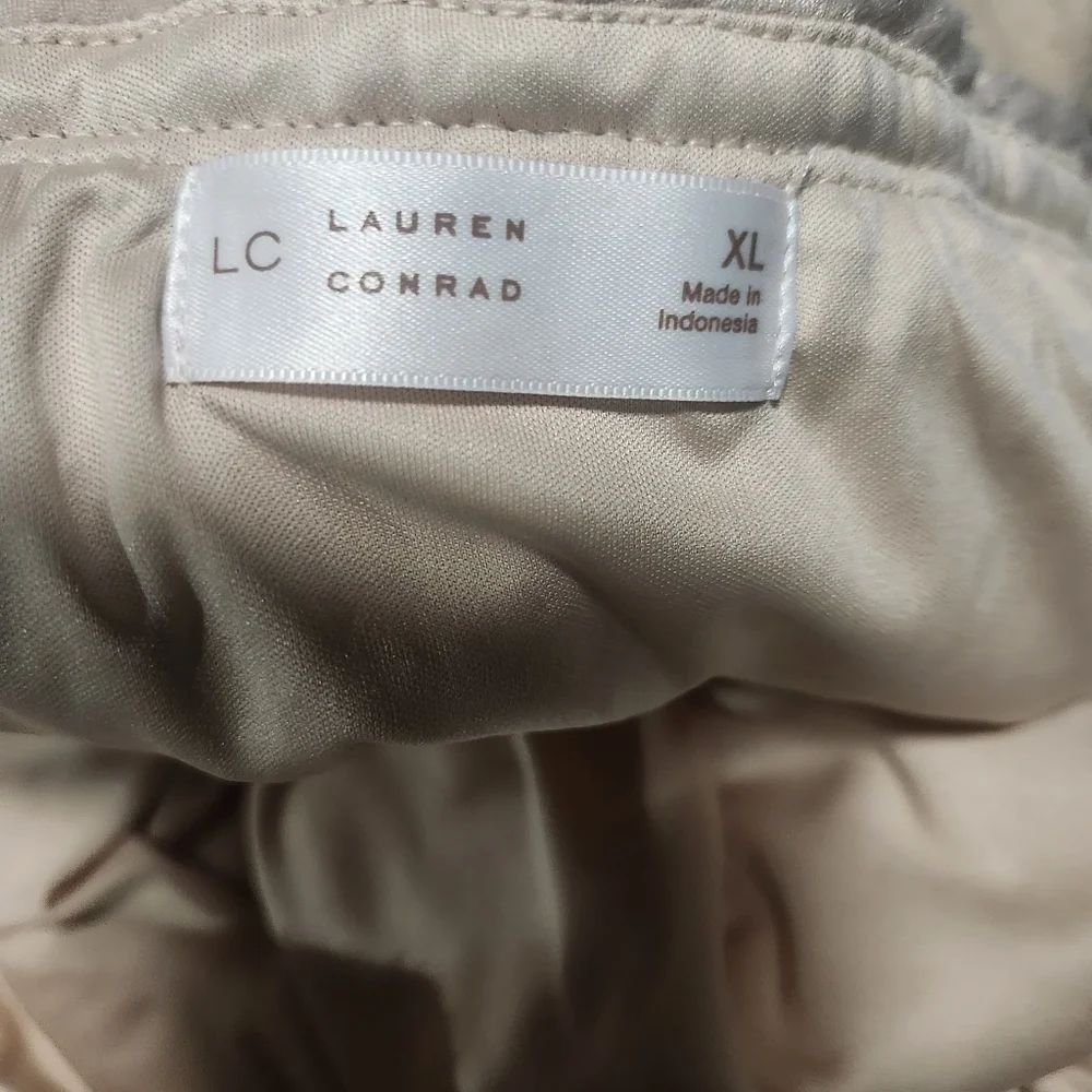 LC Lauren Conrad Sparklin Sequin  Cream Peach Orange Skirt Size Xl New With Tags